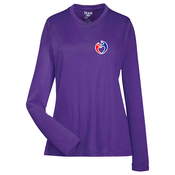 Team 365® Ladies Zone Performance Long-Sleeve T-Shirt  Purple