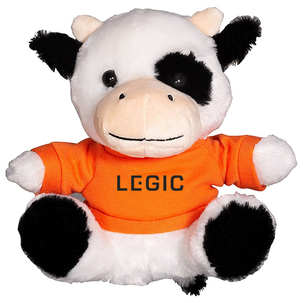 Plush Cow with T-Shirt  Orange