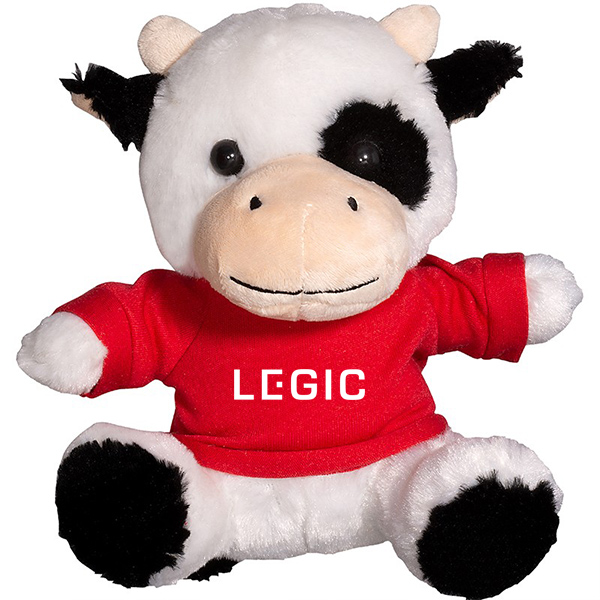 Plush Cow with T-Shirt  Red