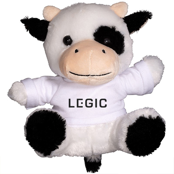 Plush Cow with T-Shirt  White