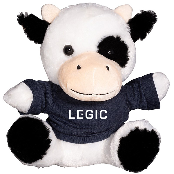 Plush Cow with T-Shirt  Navy Blue