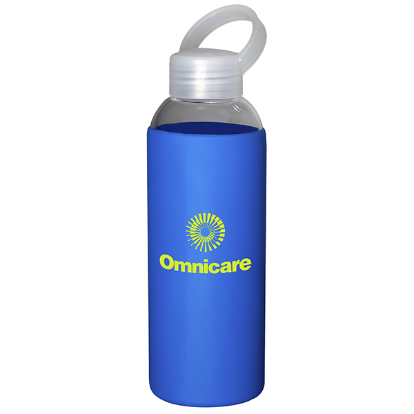 Glass Bottle with Color Silicone Sleeve 