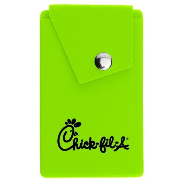 Silicone Phone Pocket with Stand Lime Green