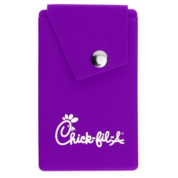 Silicone Phone Pocket with Stand Purple