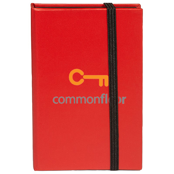 Go-Getter Hard Cover Sticky Notepad/Business Card Case Red