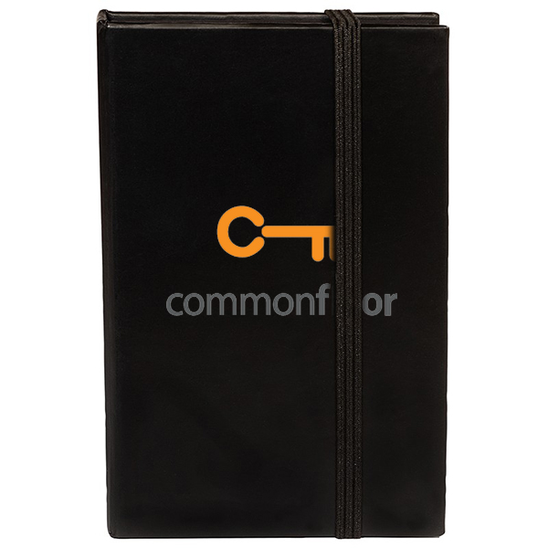 Go-Getter Hard Cover Sticky Notepad/Business Card Case Black