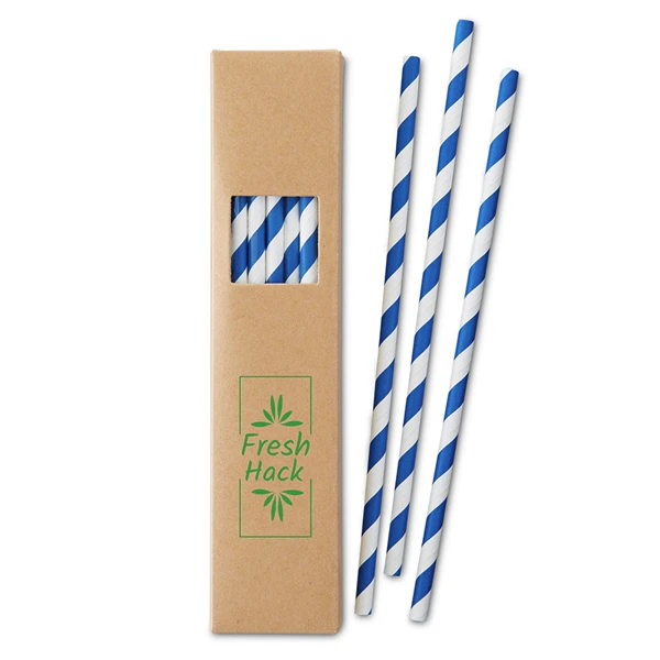 Paper Straw Set - 20 Pc. Blue