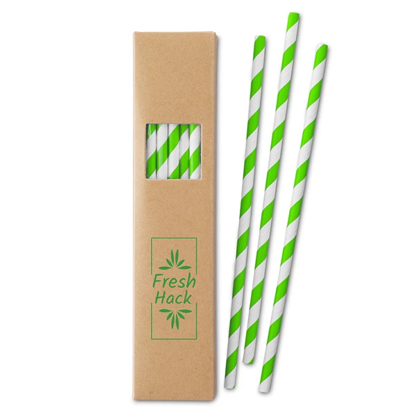 Paper Straw Set - 20 Pc. Lime