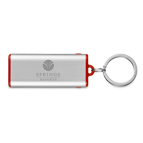 COB Key Chain with Engrave Panel  Red