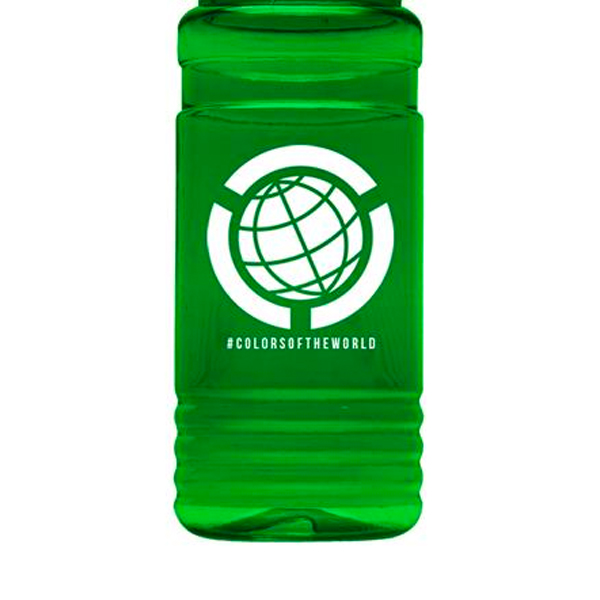 UpCycle RPET Bottle Drink-Thru Lid-20 Oz.  Translucent Green
