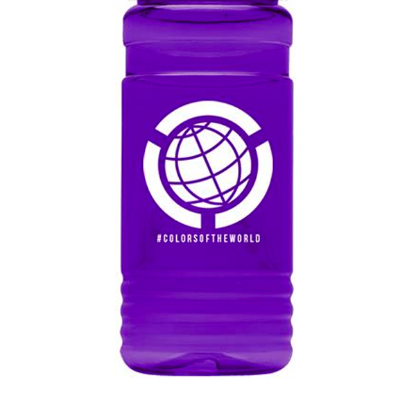 UpCycle RPET Bottle Drink-Thru Lid-20 Oz.  Translucent Violet