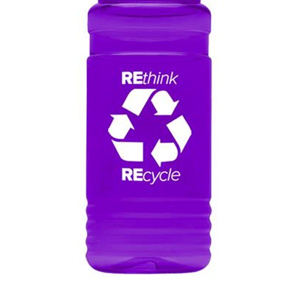 UpCycle RPET Bottle Pop Up Sip Lid-20 Oz. Translucent Violet