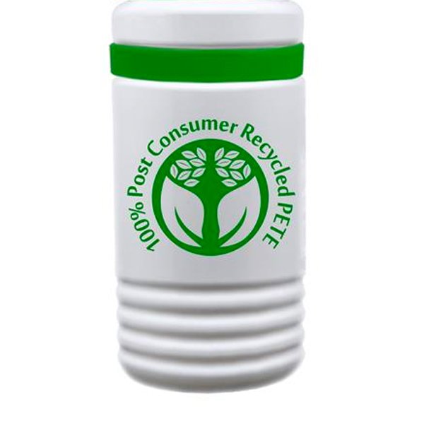 RPET Bottle Flip Lid and Grip Band-20 Oz. Eco White