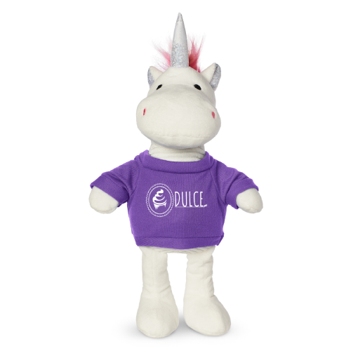 Plush Unicorn with T-Shirt  Purple