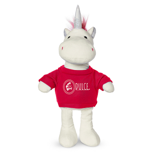 Plush Unicorn with T-Shirt  Red