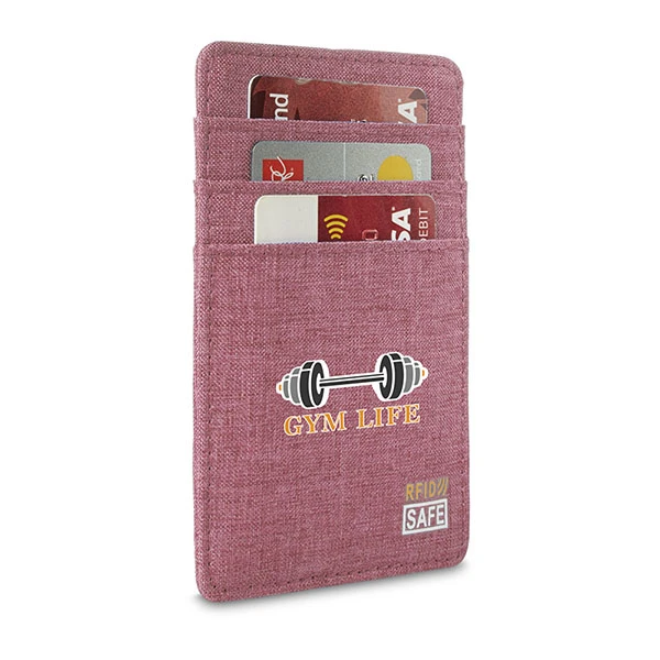 Heathered RFID Wallet with 6 Card Pockets 
