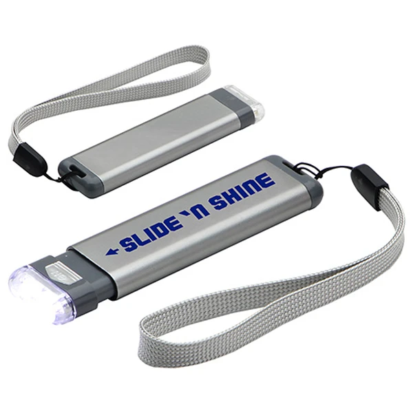 Slide 'N Shine LED Pocket Flashlight Gunmetal
