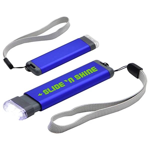 Slide 'N Shine LED Pocket Flashlight Blue