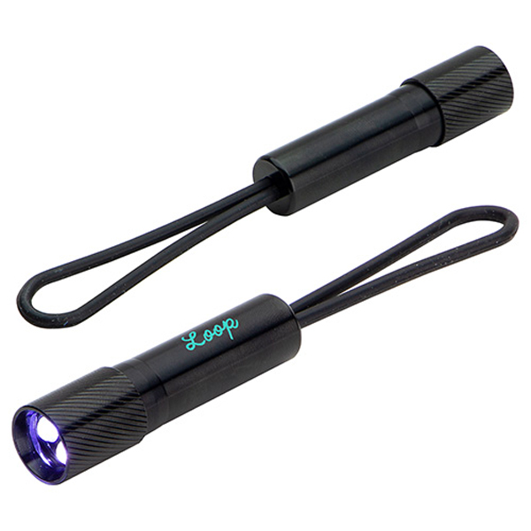 Loop Mini LED Custom Pocket Flashlight Black