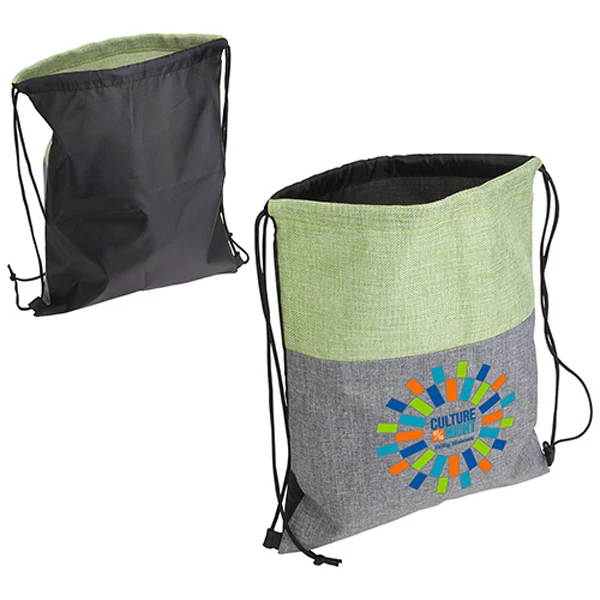Quill Drawstring Backpack Green
