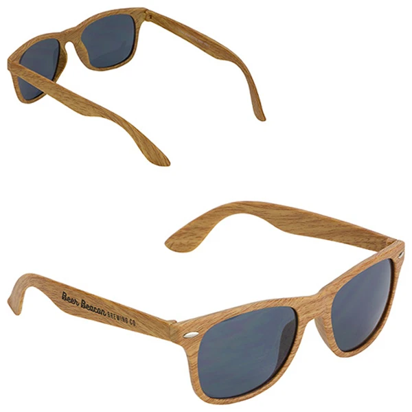 Sebring UV400 Wood Grain Sunglasses Brown