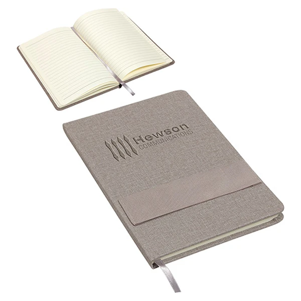 Council Textured Journal with Phone and Pen Holder Gray