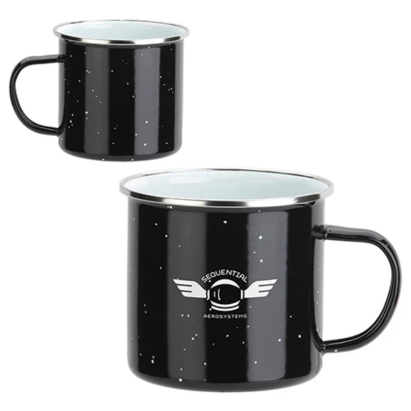 Foundry Enamel Lined Iron Coffee Mug-16 Oz. Black