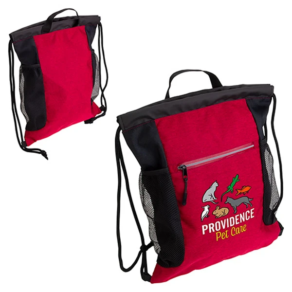 Greystone Drawstring Backpack Red