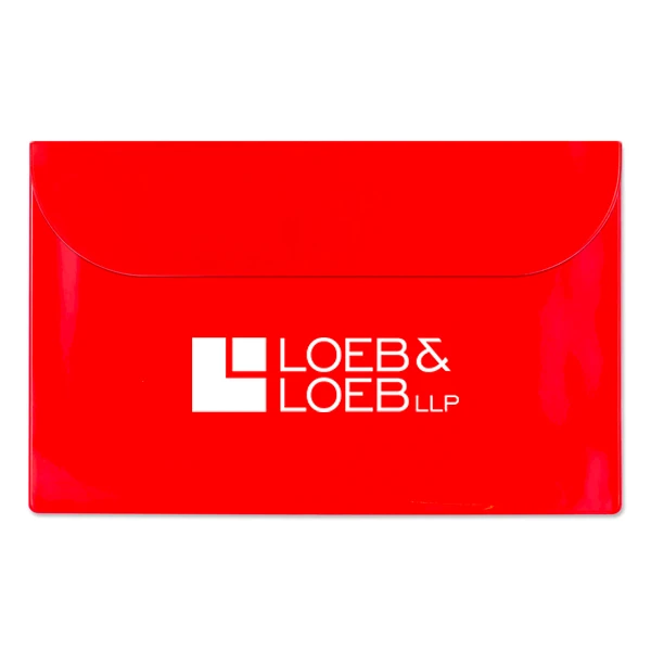Legal Sized Portfolios Tinted Clear Red