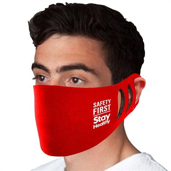 Stretchable Polyester Face Mask Red