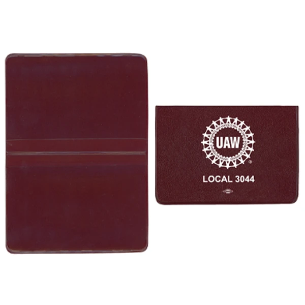 Castillion Vinyl Card Case Burgundy