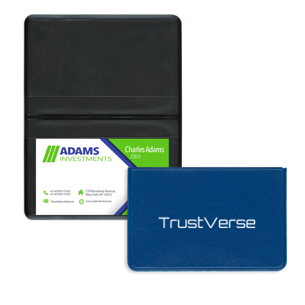 Deluxe Business Card Cases Executive Blue