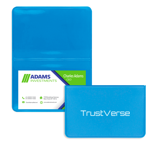 Deluxe Business Card Cases Bright Blue