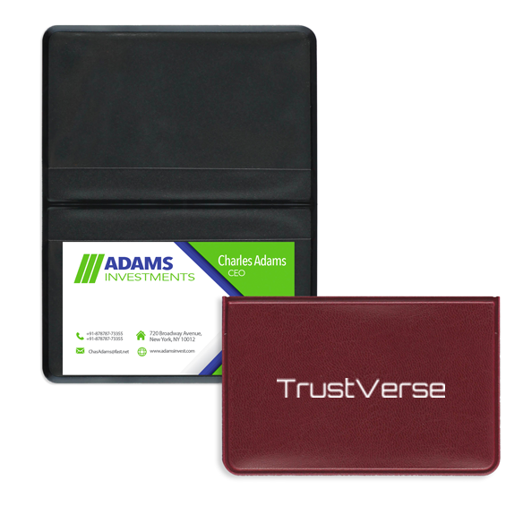 Deluxe Business Card Cases Executive Burgundy