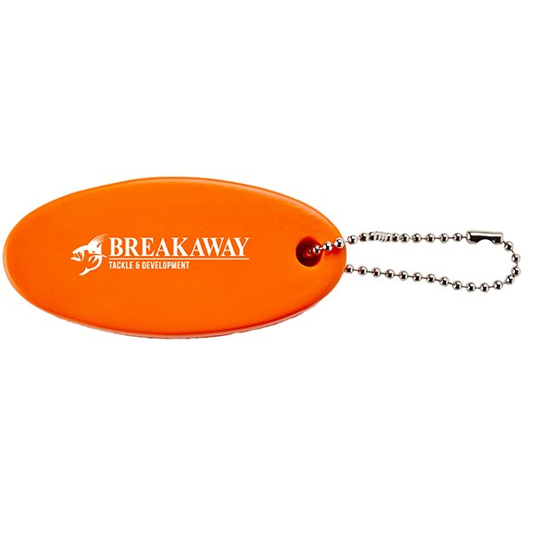 Oval Floater Custom  Key Tag Orange