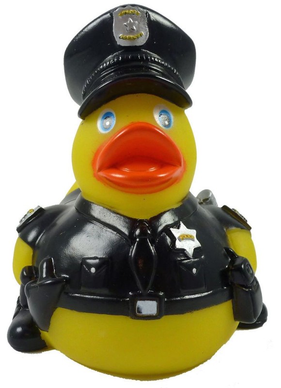  Rubber Heroic Police Duck Black