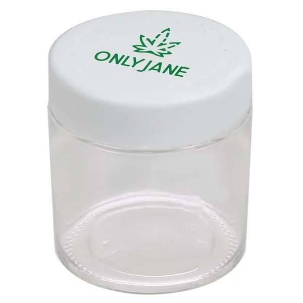 Custom 3oz Premium Glass Jar White