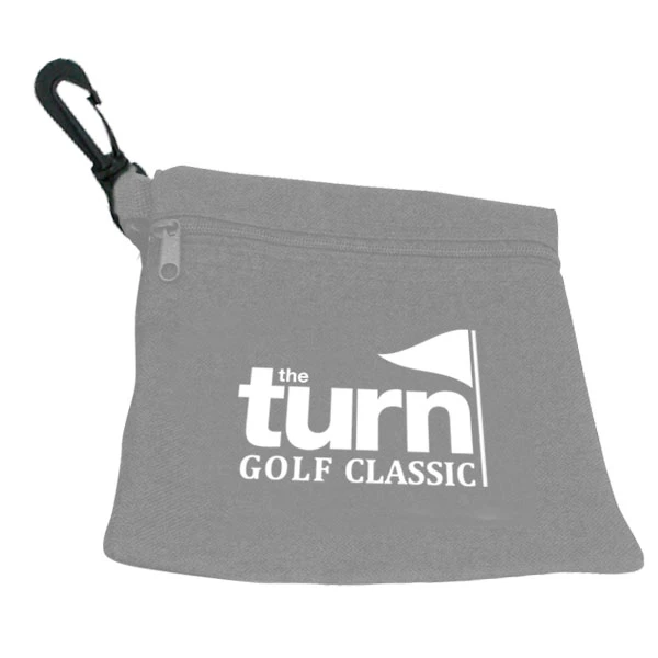 Golf Zipper Ditty Bag Dark Gray/Light Gray