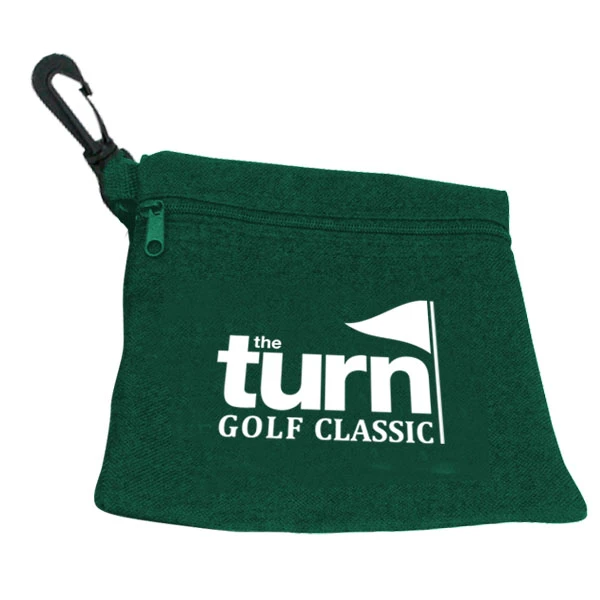 Golf Zipper Ditty Bag Dark Green
