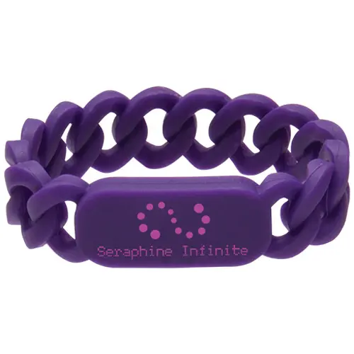 Silicone Link Wristband Purple
