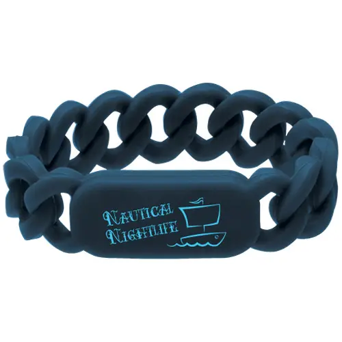 Silicone Link Wristband Navy