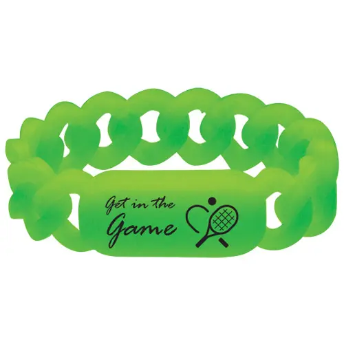 Silicone Link Wristband Lime Green