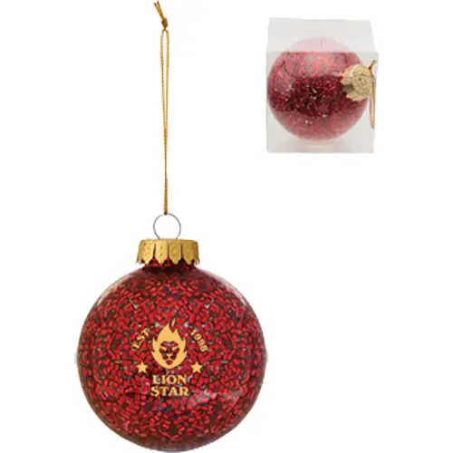 Holiday Glitz Ornament Red