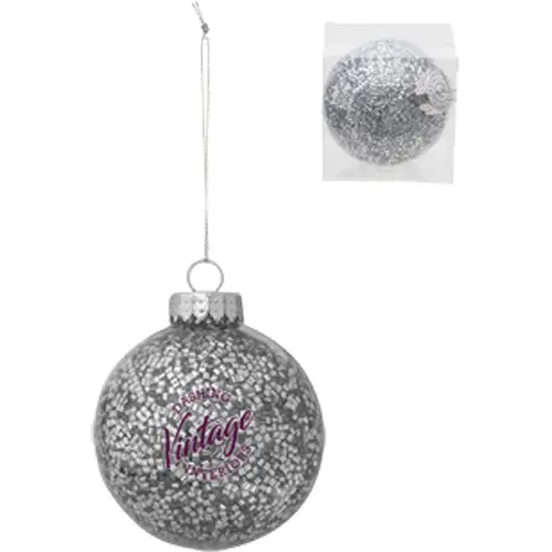 Holiday Glitz Ornament Silver