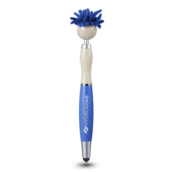 Moptoppers®Wheat Straw Screen Cleaner with Stylus Pen Blue