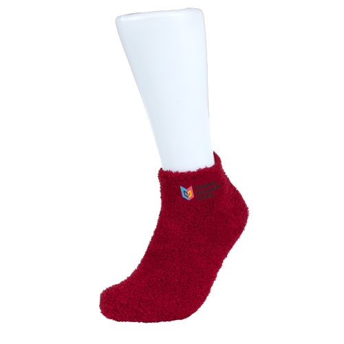 Soft and Fuzzy Fun Sock Red