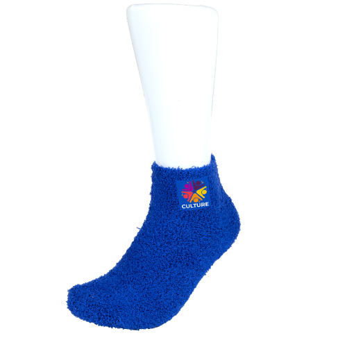 Soft and Fuzzy Fun Sock Royal Blue