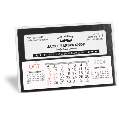 Window Desk Calendar Black