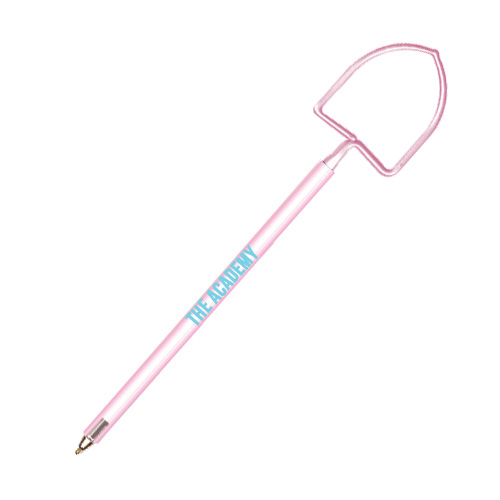 Custom Shovel Pen  Clear Pink (PMS 195)