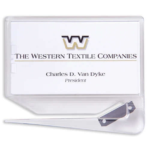 Blank Business Card Letter Opener-No Imprint Colors May Vary 